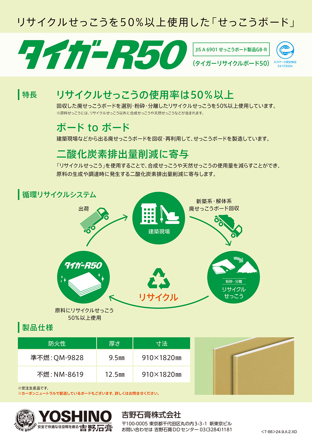 タイガー石膏ボード 12.5と9.5+グラスウール - 東京都のその他