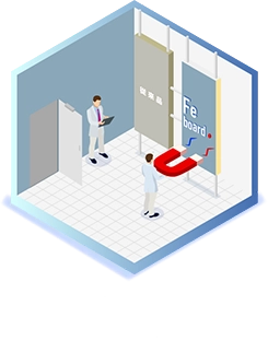 磁石がくっつく壁 Feボード
