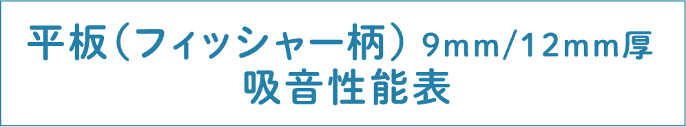 平板（フィッシャー柄） 9mm/12mm厚 吸音性能表