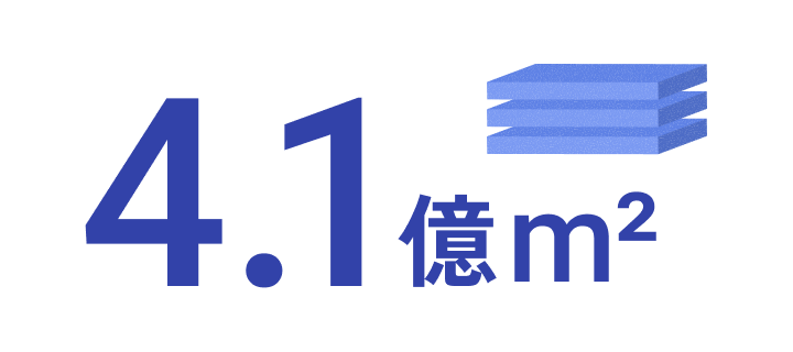 4.1億㎡