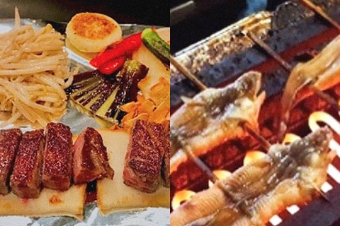 神戸牛はどんな食べ方でも絶品です。また、焼いた穴子は、外はパリッと、中はふんわりの絶妙な食感に仕上がります