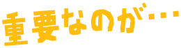 重要なのが・・・